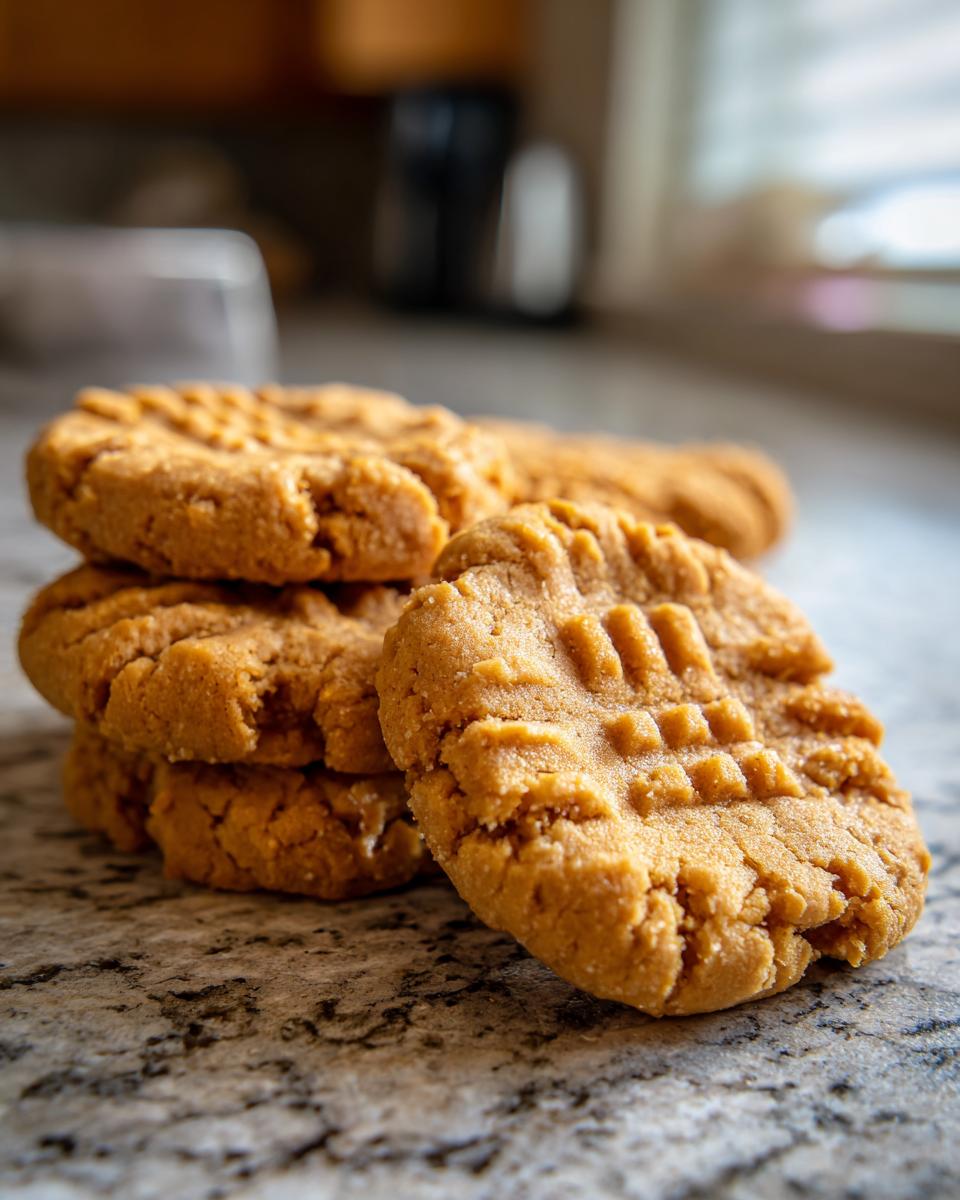 A stack of classic peanut butter cookies with fork marks, ready to be enjoyed.