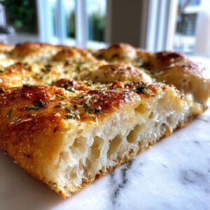 Close-up cross-section showing the airy, fluffy crumb structure of the amazing 4-ingredient keto pizza crust.