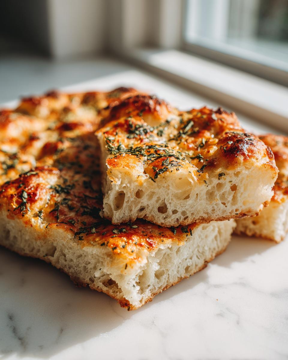 Close-up of the airy, fluffy interior texture of the amazing 4-ingredient keto pizza crust.